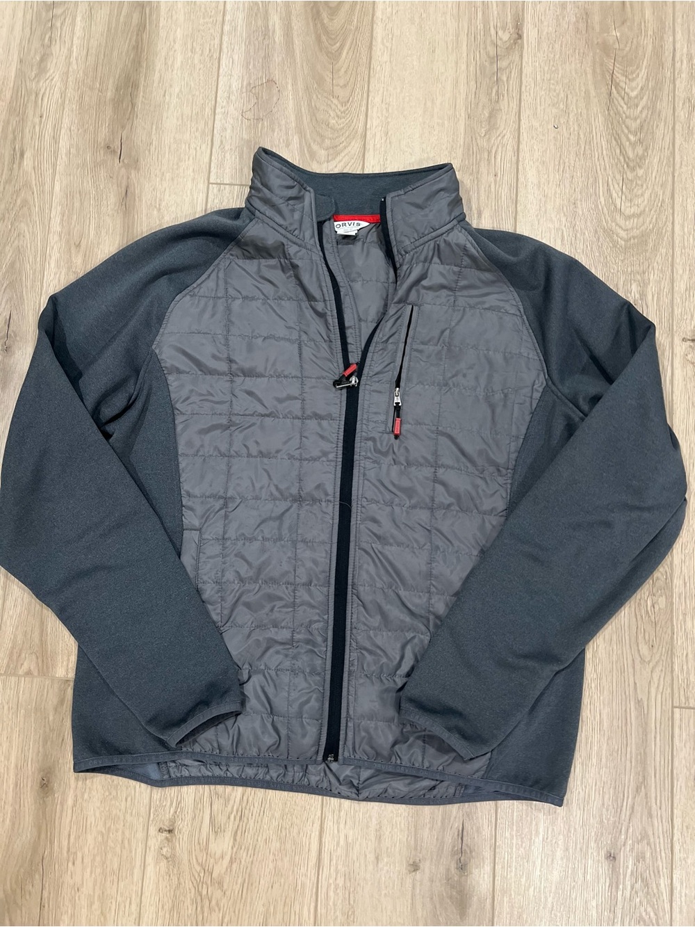 Orvis Men's Gray Quilted Hybrid Jacket